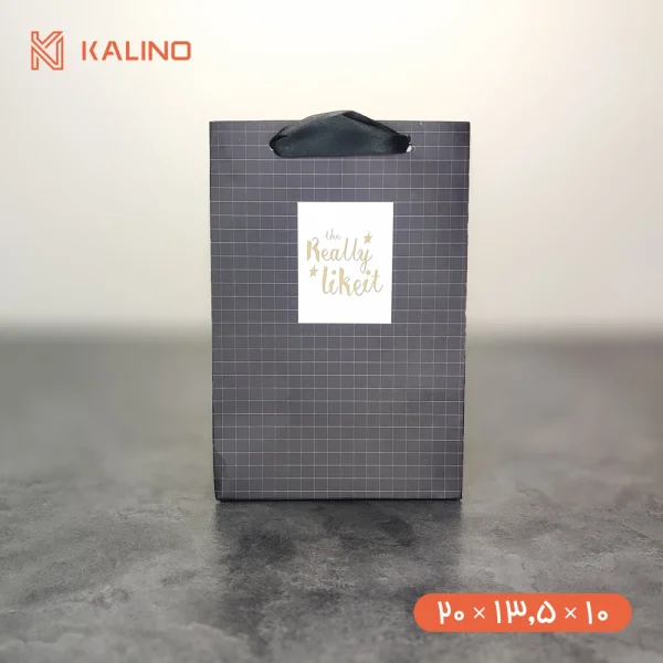 ساک دستی مشکی طرح شطرنجی the really like در سایز 20 * 13.5 * 10