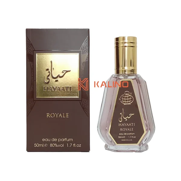 ادکلن مردانه-زنانه حیاتی رویال (حیاتی قهوه ای) فرگرانس ورد حجم 50 میل | Fragrance World Hayaati Royale